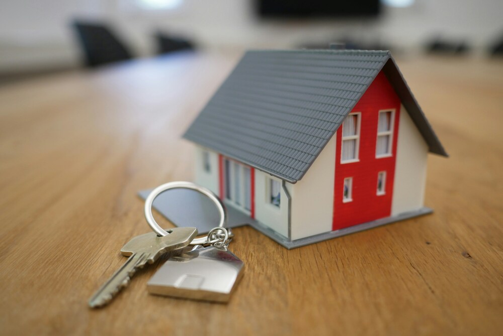 Keys with model of a house